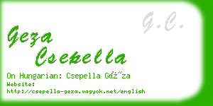 geza csepella business card